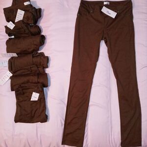 Brown straight leg pant